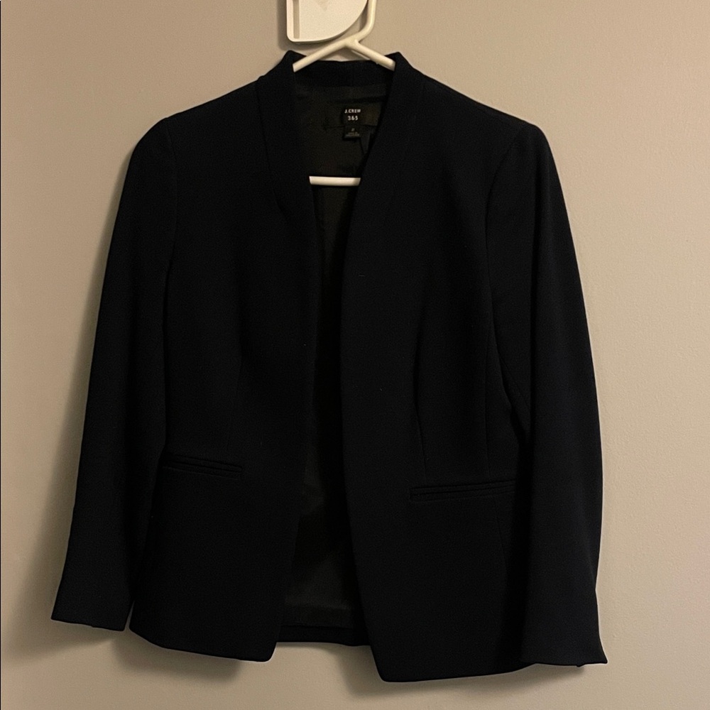 J. Crew Dark Navy Open-Front Women's Blazer